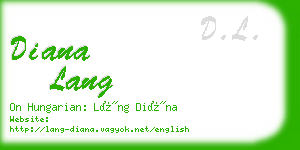 diana lang business card
